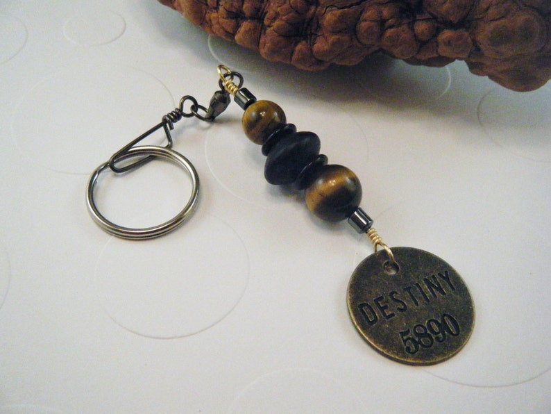 Tiger Eye Stone Purse BlingCharmed PullAttachable Bling
