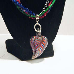 Be Still My Lampwork Heart Multi-Strand Necklace