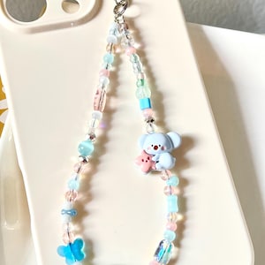 Cute bag charm, phone charm or planner charm, Gift for girls, Kawaii bag charm, phone charm strap, bag dangle