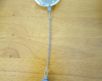 Wire-wrapped Crystal Tea Infuser - Sodalite - Wisdom and Communication