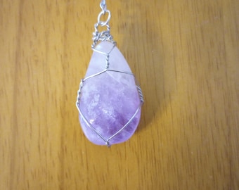 Wire-wrapped Crystal Tea Infuser - Tumbled Amethyst - Peace and Dreams