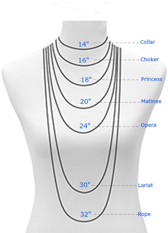 Size chart for necklaces on inches | René Gordon | Flickr