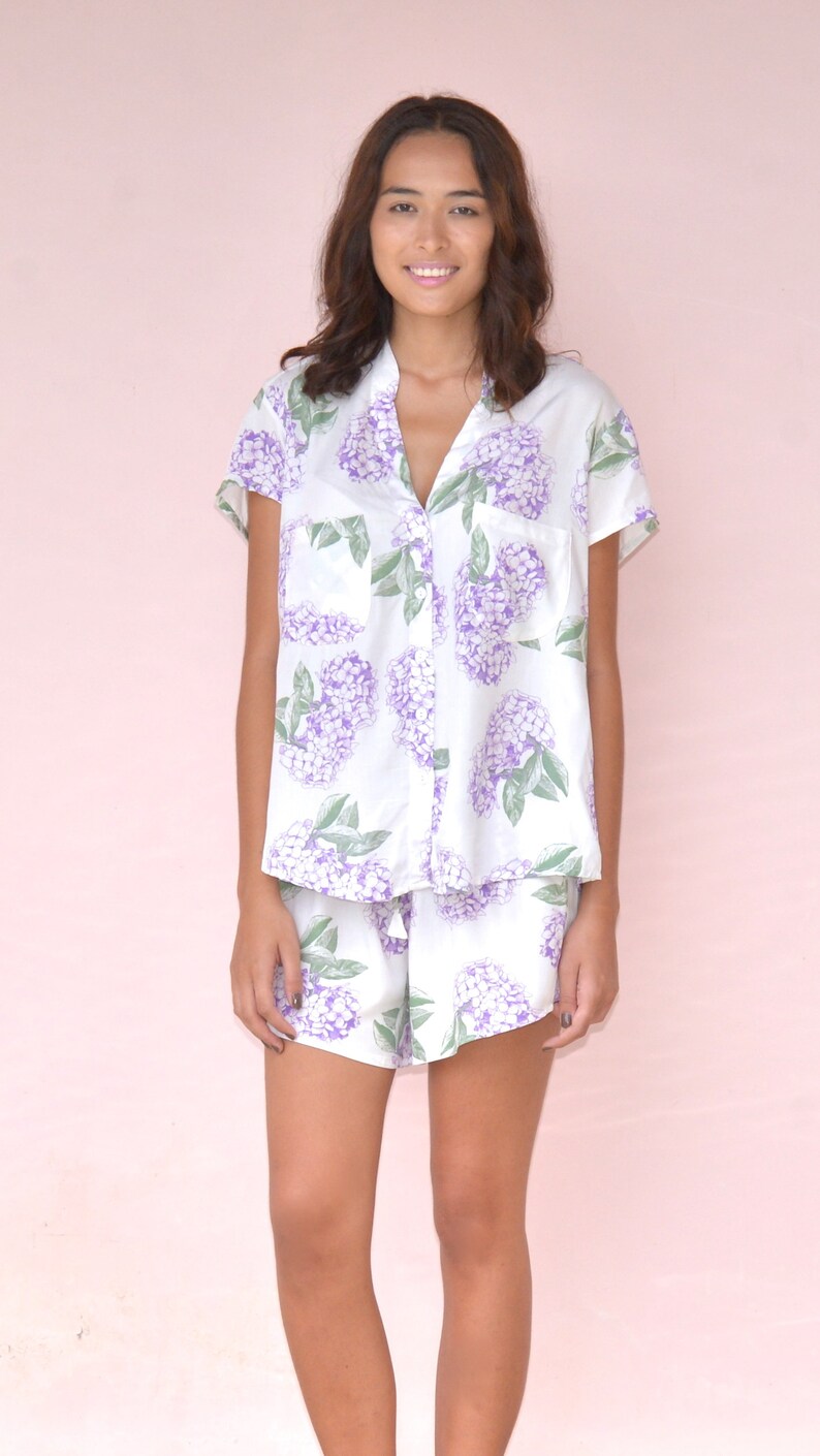 Maggie Pajama Set of 8 Code: P043 Hydrangea PURPLE SET OF 8-25/% Disc P005