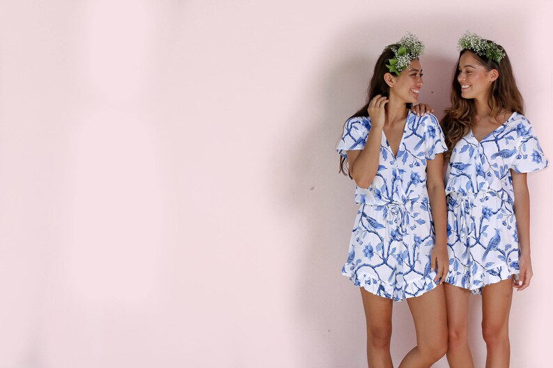 Harper Romper Set of 7 Bluebird SET OF 7-20/% Disc - Short Sleeve B Code: P149