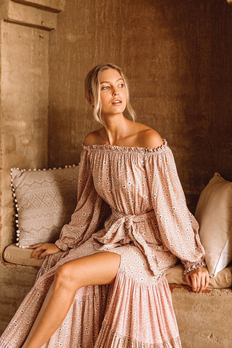 Gypsy Dress Maxi Dress Swiss Daisy Voile Code P065 Etsy