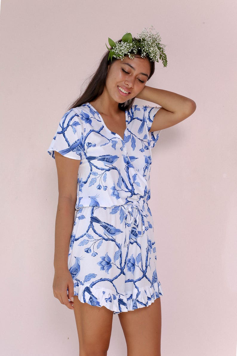 Harper Romper Set of 7 Bluebird SET OF 7-20/% Disc - Short Sleeve B Code: P149