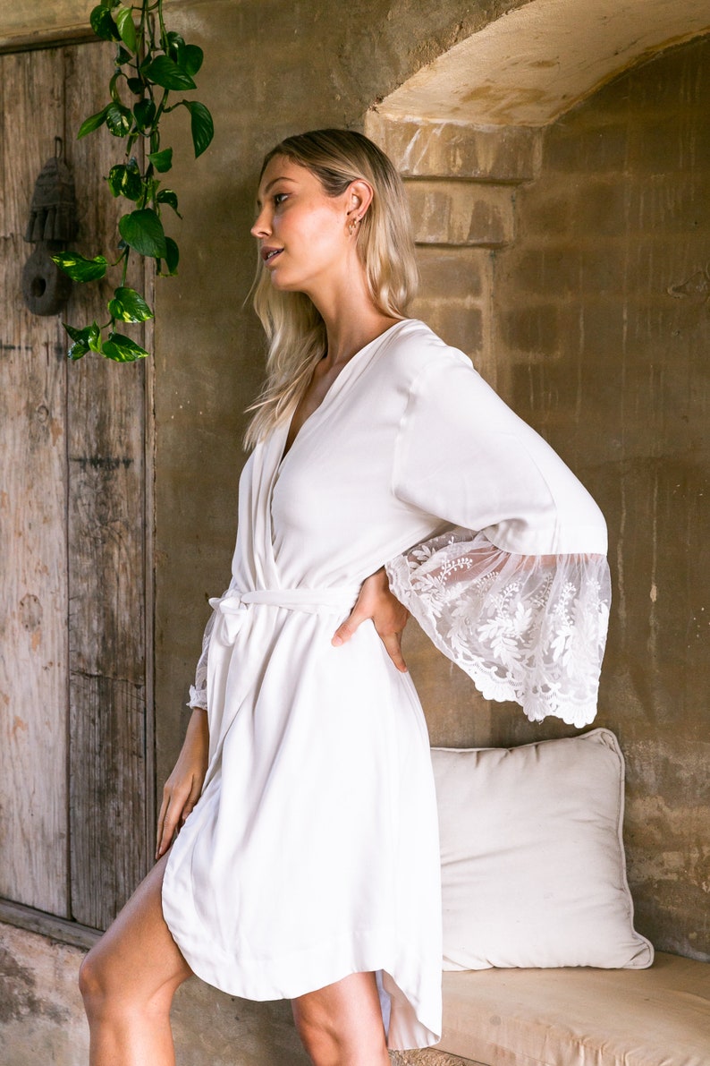 tulle bridal robe