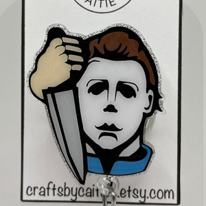 Michael Myers Head Retractable ID Badge Reel