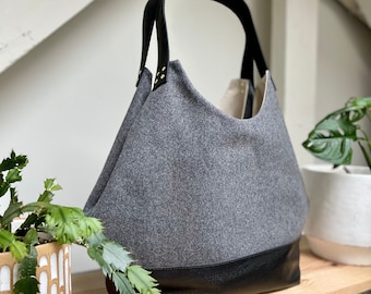 New! NW Convertible Tote in Charcoal Wool