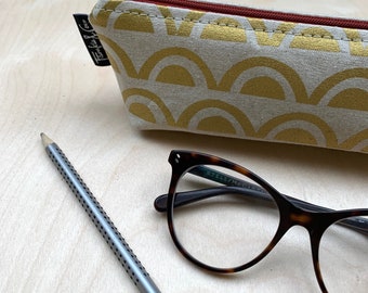 Grant Pencil Case in Gold Sun