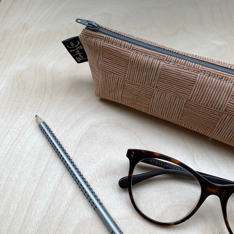 Grant Pencil Case in Terracotta Basketweave image 2