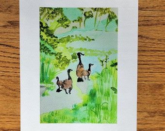 Geese Glicee Print, 5x7 Art