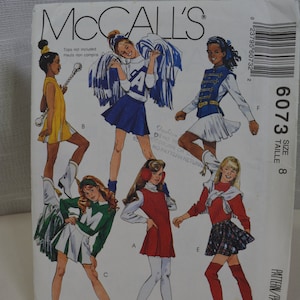 UNCUT Mccalls 6073 Pattern, Girls Costume, Cheerleader, Ice Skating ...