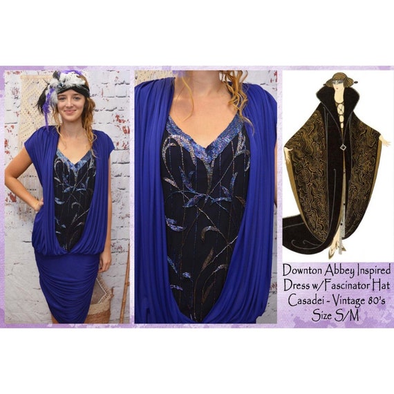 Downton Abbey Style Dress, Sz 8, Art Deco Inspire… - image 1