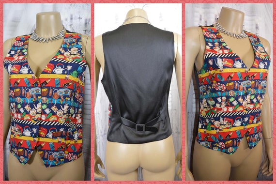 NICOLE MILLER Silk V Neck Vest, Drinks, Teapot, L… - image 2