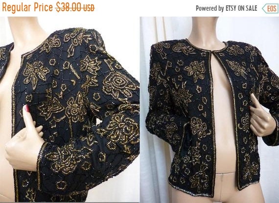 papell boutique evening beaded jacket