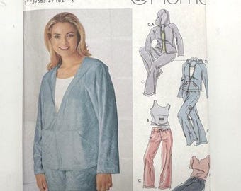 UNCUT Simplicity 5312 Pattern, PLUS Sizes Loungewear, Jogging, Athletic Wear at Home Zip Jacket, Top and Pants, Sz 18 to 24 or Sz 26 to 32,