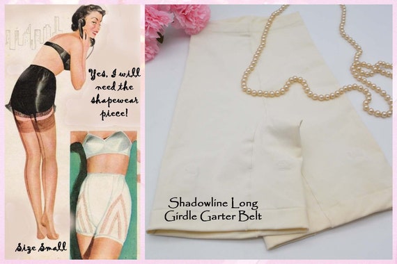 SHADOWLINE Shapewear Long Girdle With Garter Loop Options, High Rise Granny  Panty, White, Size SMALL Deadstock Unworn, Best Fit XS/S Vtg 60s -   Australia