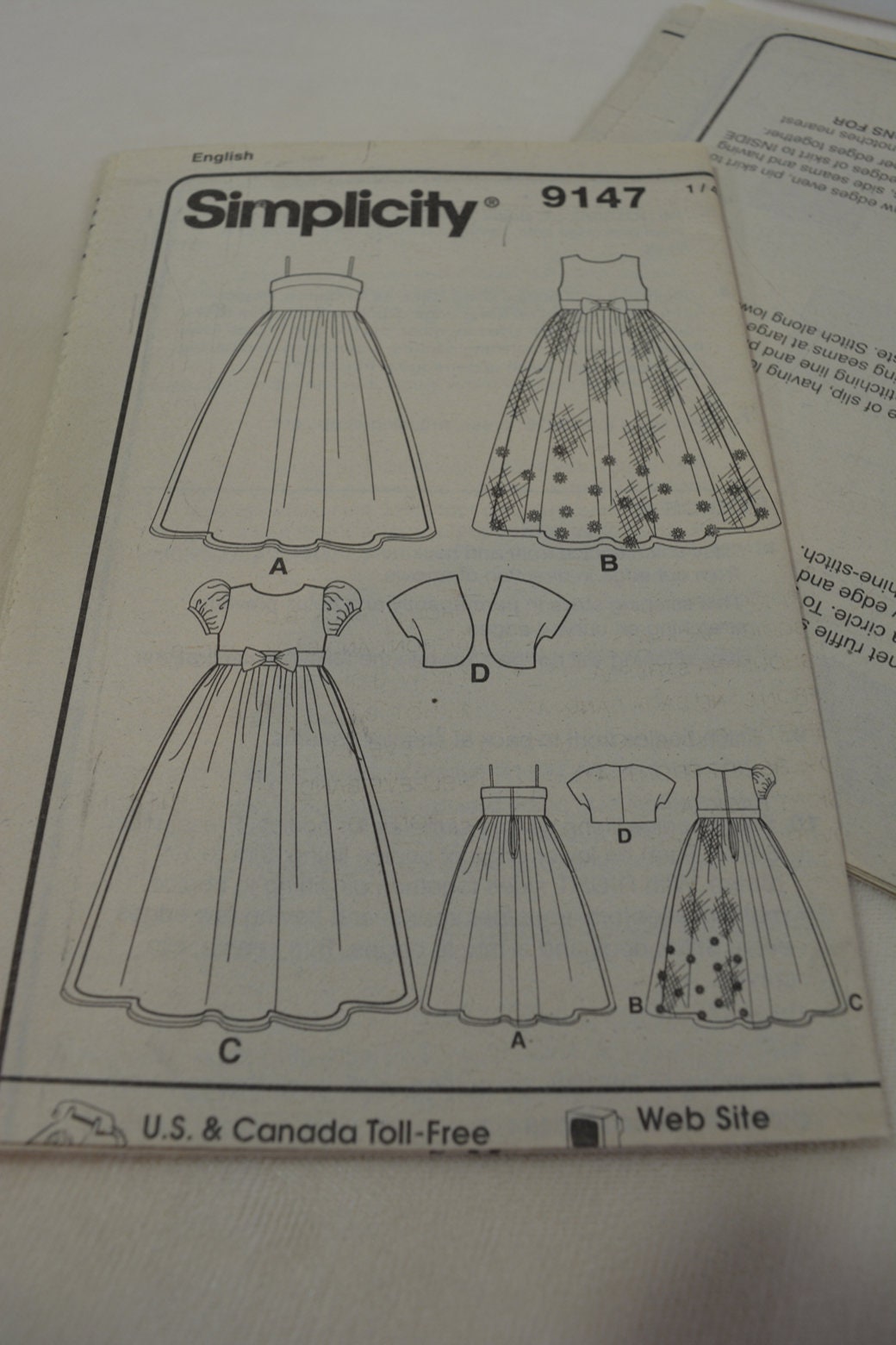UNCUT Simplicity 9174 pattern Girls Childs Fancy Dress | Etsy