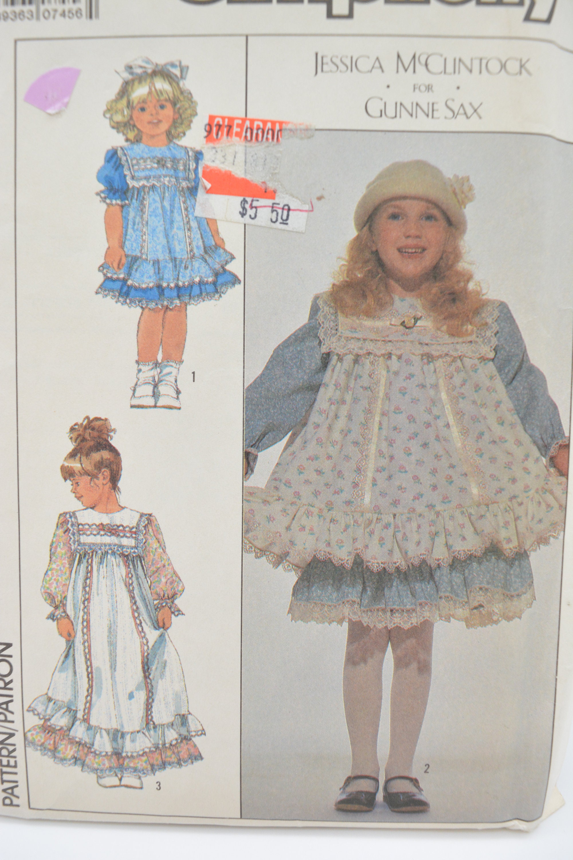 UNCUT Simplicity 8881 Pattern, Girl's Children's Dress, Pinafore