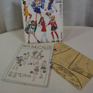 UNCUT Mccalls 6073 Pattern, Girls Costume, Cheerleader, Ice Skating ...