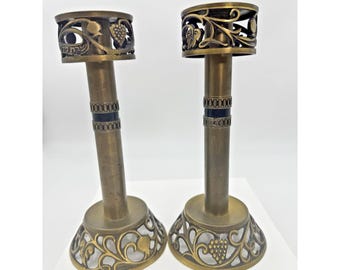 VTG Oppenheim Shabbat-ljusstakar - Ca 23 cm höga - Judaica Tillverkad i Israel