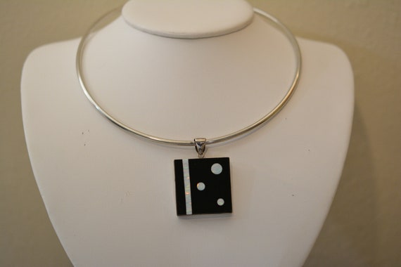 925 Sterling Silver Pendant and Collar Choker Nec… - image 2