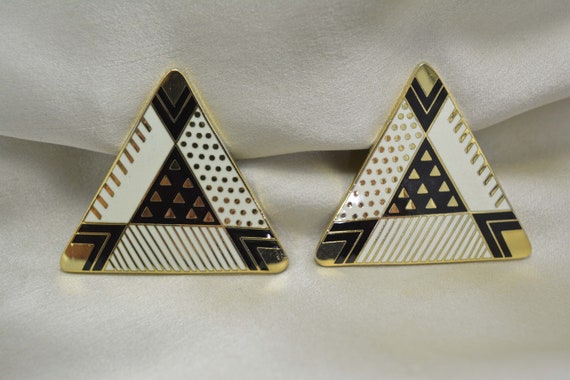 Laurel Burch "Four Seasons" Earrings, Triangle Sh… - image 1