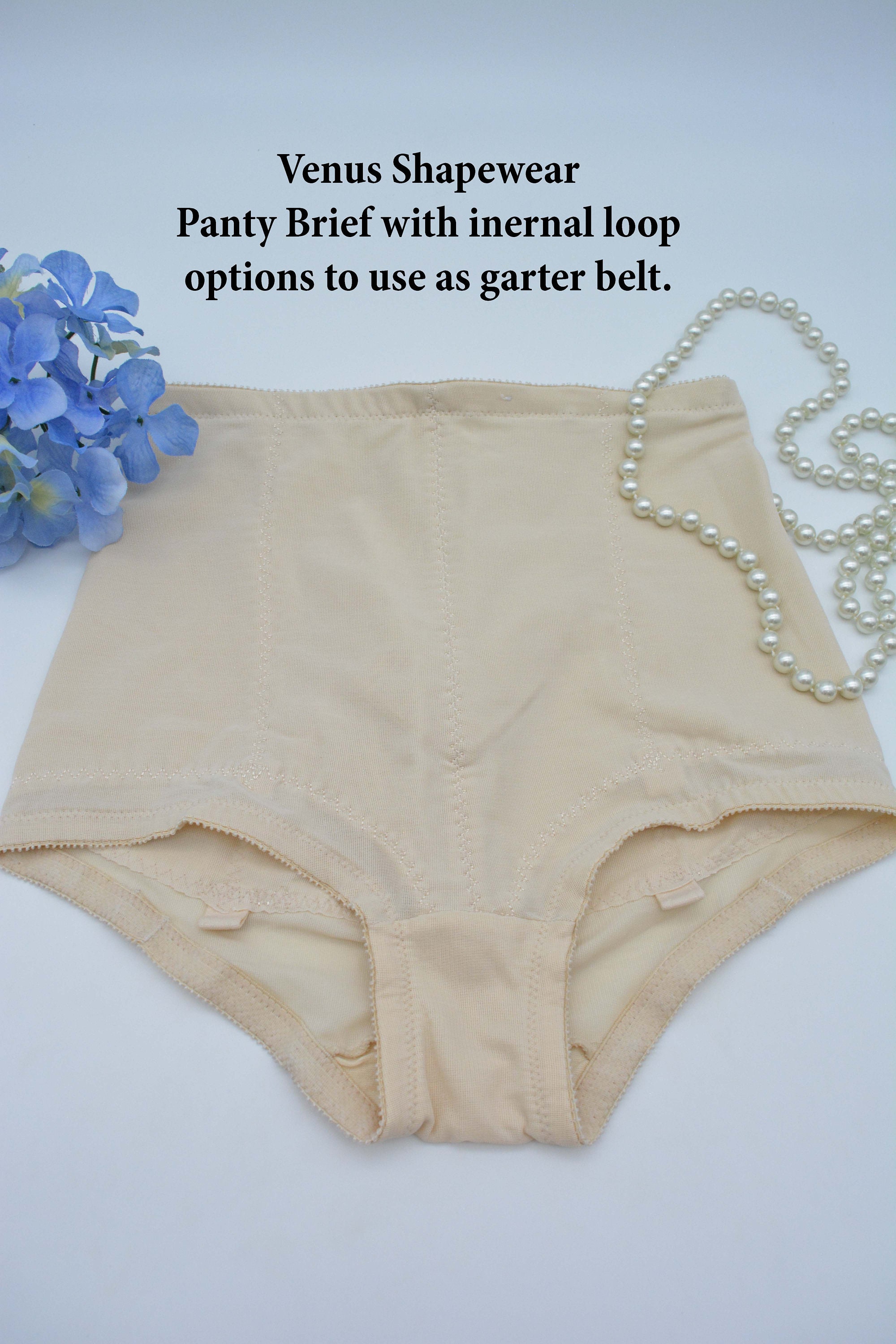 VENUS Shapewear Panty Brief With Garter Loop Options, Waist Panty, Beige,  Double Panel, Size 32, Deadstock, Unworn, Fit XS to M, VTG -  Australia