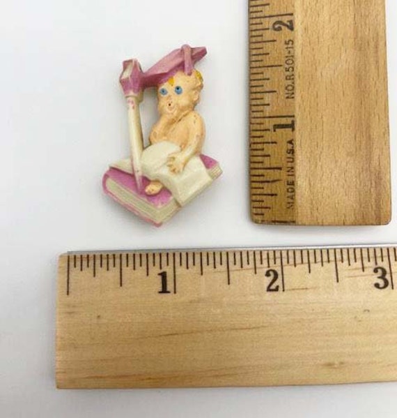 Blonde Baby with Blue Eyes Figural Brooch, Cellul… - image 2