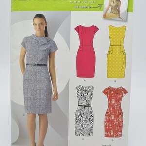 UNCUT New Look 0563 Pattern, Sheath Dress, Darted W/ Slim Fit, Waist Can Be  Belted If Desired, Faux Pocket Option, Bust 34 to 44, Sz 8 to 18 - Etsy