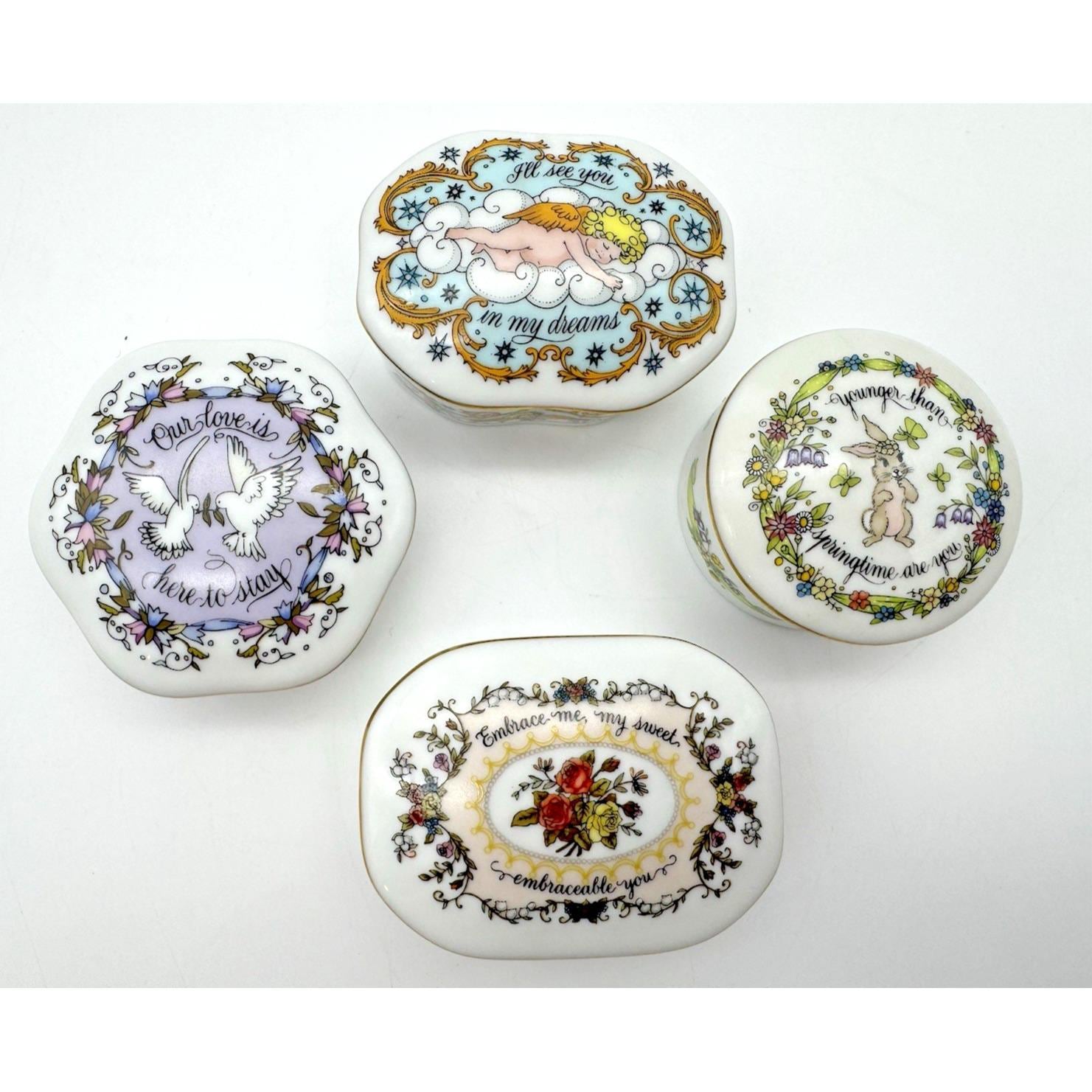 VTG Songs of Love Music Box Collection Set of 4, 1983 Franklin