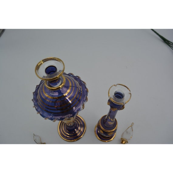 Art Glass Perfume Bottles, Set of 2, Hand Blown, … - image 10
