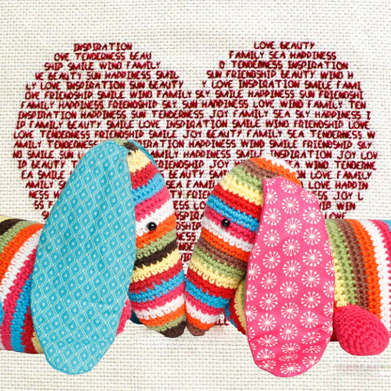 Stripy Dachshund Sausage Dog Crochet Doorstop or Draught Etsy UK