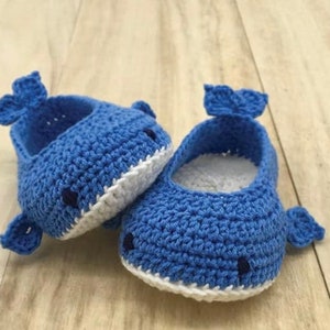 Whale baby boots - baby shower gift for whale lovers