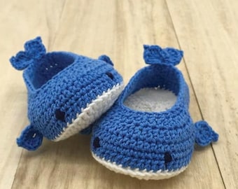 Whale baby boots - baby shower gift for whale lovers