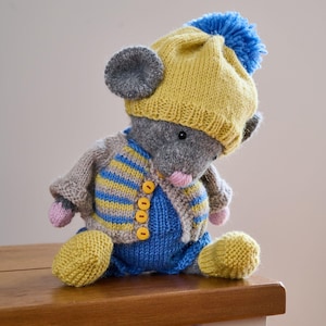 Mouse super soft hand knitted Polushka – Baby Gift, Custom Colors