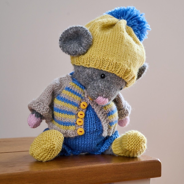 Mouse super soft hand knitted Polushka – Baby Gift, Custom Colors