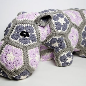 Gehäkelte Hippo handgemachte recycelte Baumwolle gefüllte Nilpferd