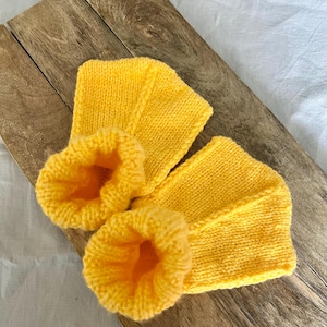 Duck feet adult socks hand knitted by Ruperts House.