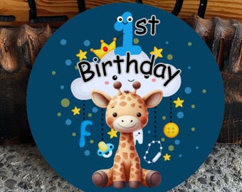 Safari Animal Baby Milestone Cards - First Year Photo Props