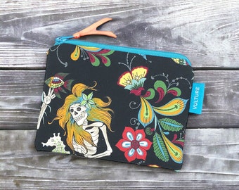 small purse, makeup bag with mermaid