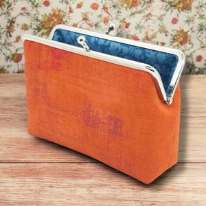 Orange Clipbörse, Bügeltäschchen
