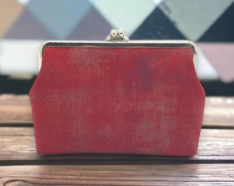 Red clip purse, iron-on bag