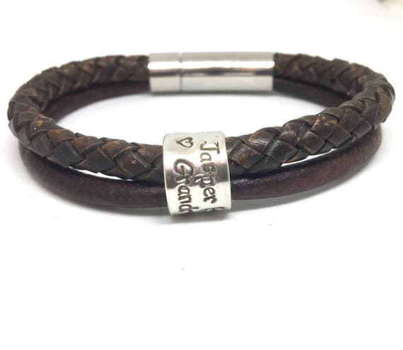 mens name bracelet
