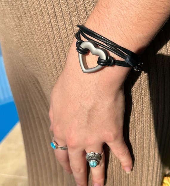 Timeless Keepsake Black Leather Cords Cremation Jewelry Bracelet