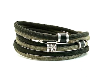 Custom Paracord Bracelet for Men, Triple Wrap Bracelet, Non Leather, Vegan Friendly Gift
