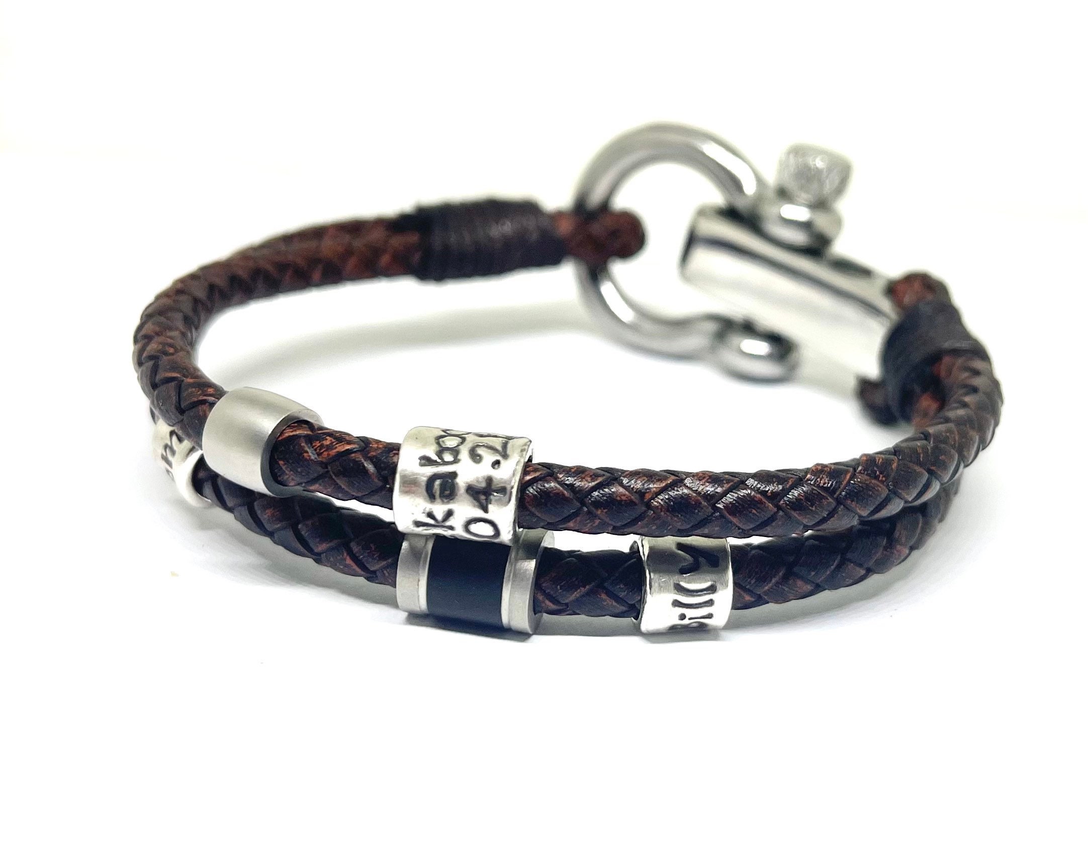 Brown Leather Bracelet Mens Leather 