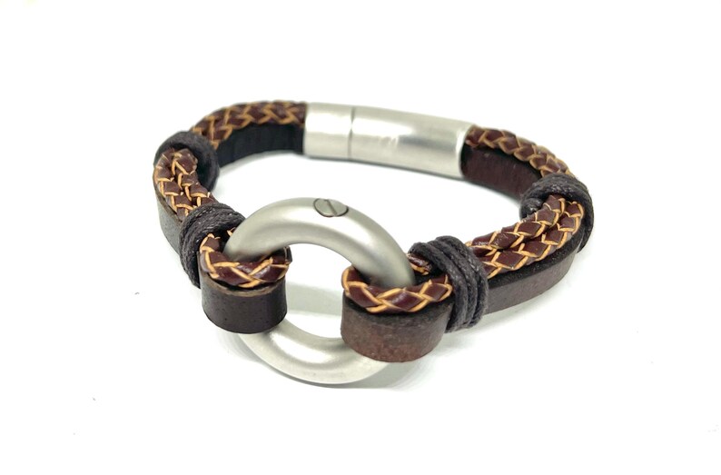 Brown Leather Urn Bracelet for Human Ashes Cremation Bracelet Etsy