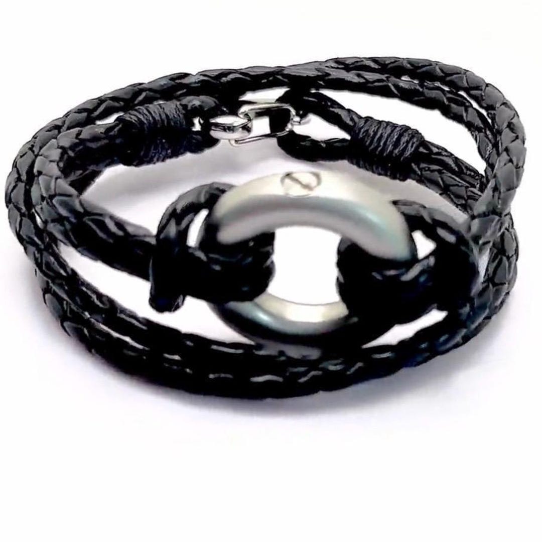 Bracciale Ricordo In Pelle Intrecciata Con Urna Per Ceneri – Acciaio Inox 316L, Per Uomo E Donna, 20-24 Cm